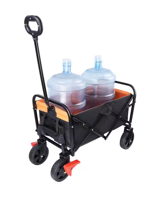 Load image into Gallery viewer, 9.63 Cu. Ft. Metal Mini Portable Beach Trolley Garden Cart, Camping Foldable Folding Wagon for Outdoor/Park/Shopping
