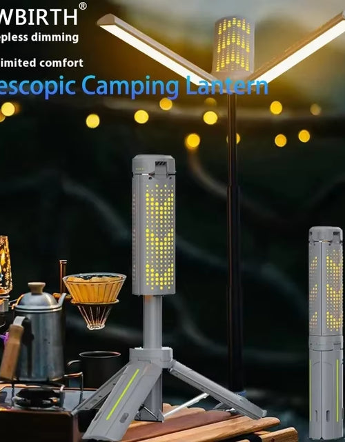 Load image into Gallery viewer, Telescopic Camping Lantern 8000Mah Rechargeable Waterproof Flashlights Dimmable Camping Lamp Emergency Camping Hiking Light
