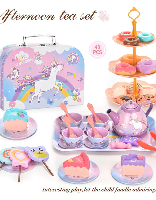Load image into Gallery viewer, Girls Play House Simulation Dessert &amp; Tea Toy Set
