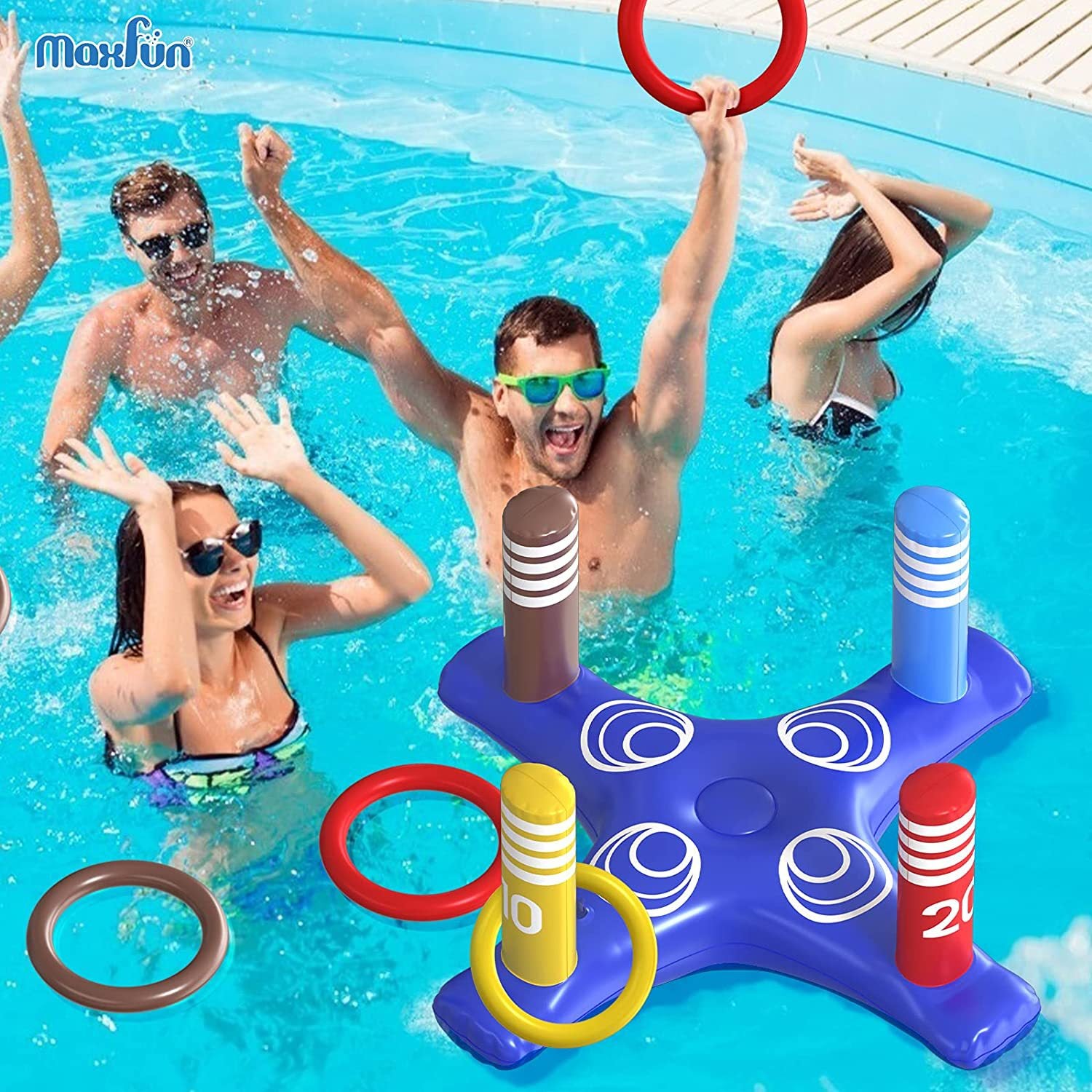 Inflatable Basketball Hoop for Pool Games Outdoors