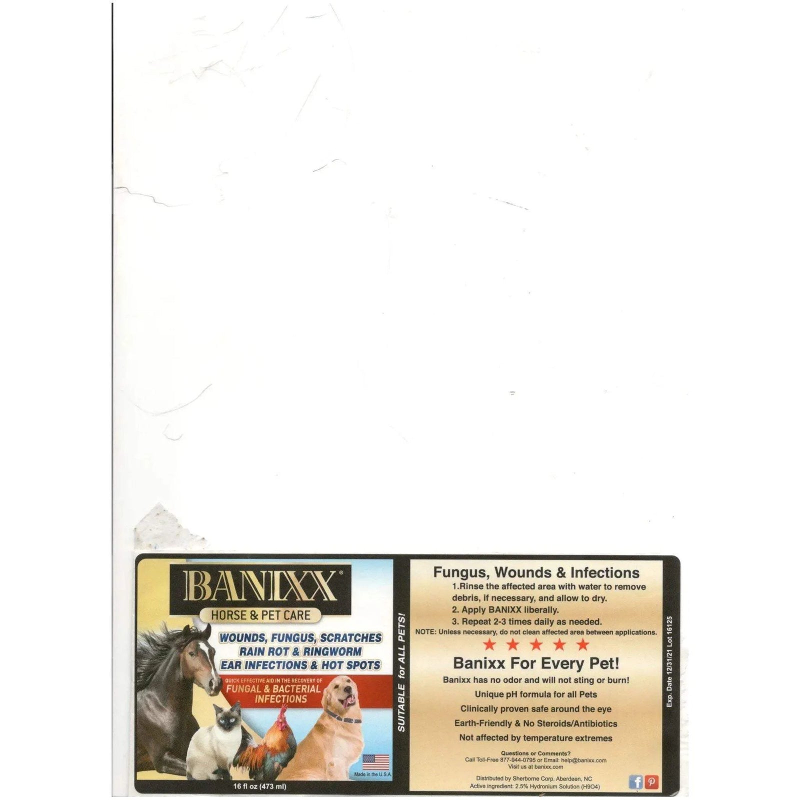 Horse Pet Care for Bacterial and Fungal Infections Spray 16 Oz.
