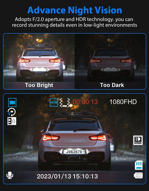 Load image into Gallery viewer, Dash Cam, 3 Channel Dash Cam, 4K+1080P Dash Cam Front and Inside, Triple Dash Cam,Car Night Vision Dash Camera with 32GB Card, HDR, G-Sensor, 24Hr Parking, Front Rear Dash Cam Loop Recording
