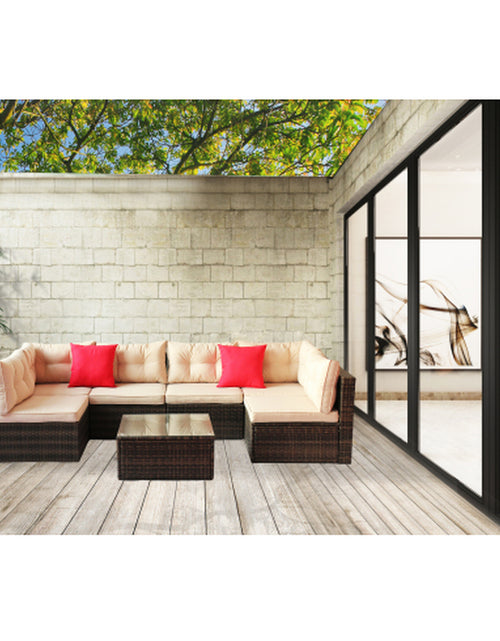 Load image into Gallery viewer, Patio Furniture Set PE Rattan Sectional Garden Furniture Corner Sofa Set
