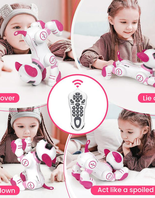Load image into Gallery viewer, Robot Dog Toys for Girls Toys Interactive Robot Toy Followme Robot for Kids 5-7 Intelligent Remote Control Dog with Sing Dance AI Robotics for Kids Age 3 4 5 6 7 Chrismas Birthday Gifts Remote Control Remote Control Racing Car Sensor Music
