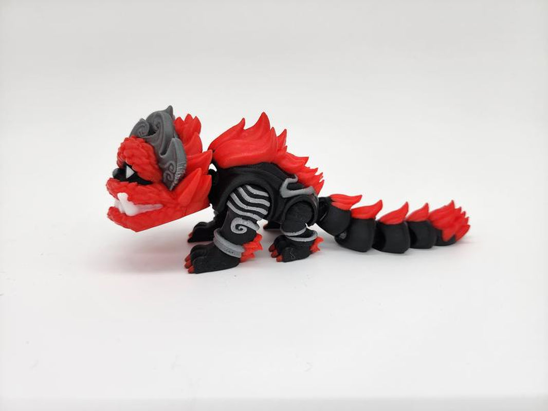 Chinese New Year Articulated Lion Figurine | Good Luck Good Fortune | Lunar New Year 2024