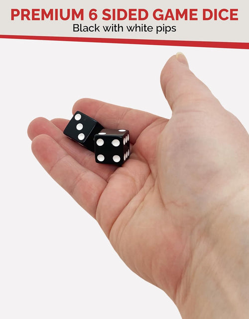 Load image into Gallery viewer, D6 Standard 16 Mm Opaque Dice with Pip Dots - 200 Pack - Black
