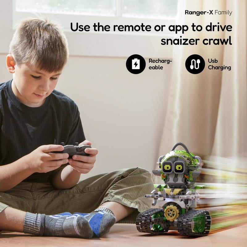 Sillbird STEM Robot Building Sets, 3 in 1 Remote & App-Controlled Robotic Toys for Kids 8-12 Educational Programmable Coding Kit, Creative Halloween for Boys Girls Aged 8+ (478 Pieces)