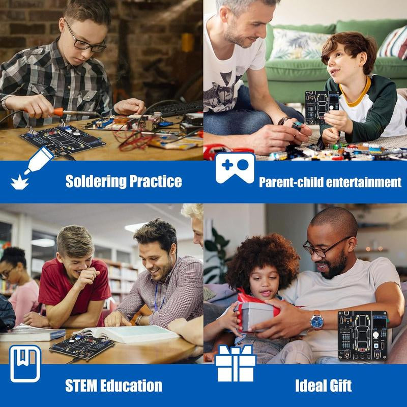 DIY Car Driving Simulation Soldering Practice Kit, STEM Electronics Project Car Driver Simulator Solder Project Kit for High School & College Students Learning