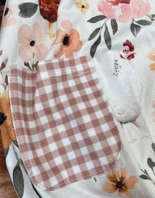 Load image into Gallery viewer, Baby Girl Clothes Chicken Embroidery Baby Summer Bubble Farm Clothing
