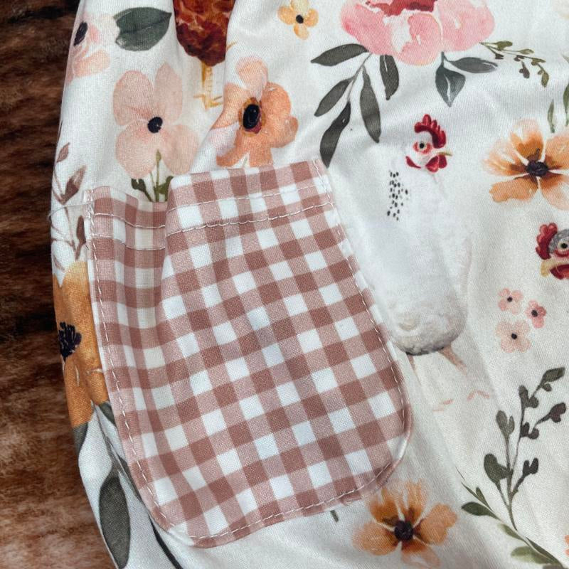 Baby Girl Clothes Chicken Embroidery Baby Summer Bubble Farm Clothing