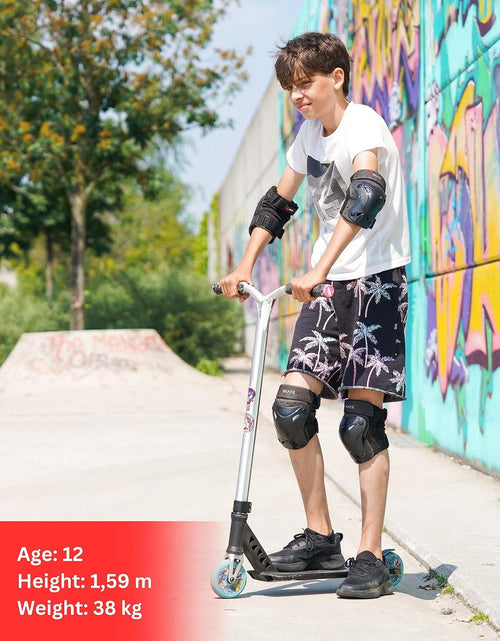 Load image into Gallery viewer, Knee Pads for Kids - Knee and Elbow Pads Set - PROTECT-1 - Size S Black - Wrist Guards Skating Protective Gear, Skateboard, Roller Skate, Ice Skates for Kids
