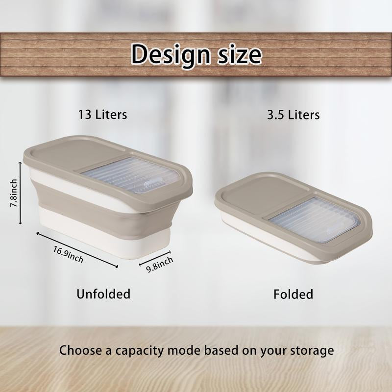 GOODSKY Dog Food Storage Container, Pet Food Storage Containers Dry Food for Dog, Cats and Other Pet, Collapsible Dog Food Container, Folding Pet Food Container with Lids