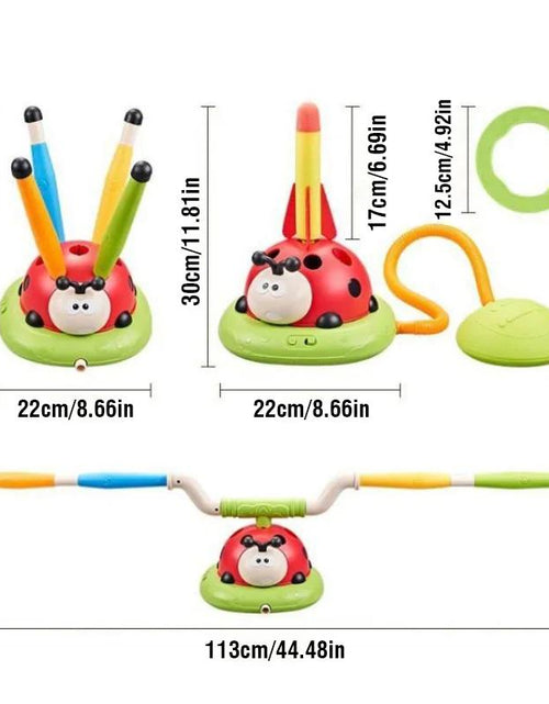 Load image into Gallery viewer, 3 in 1 Musical Jump, Toss Ring Game and Stomping Launch Rocket Launcher for Kids Outdoor Toys with Remote Control, Indoor outside Toys for Ages 4-8 5-7 8-13 Gifts
