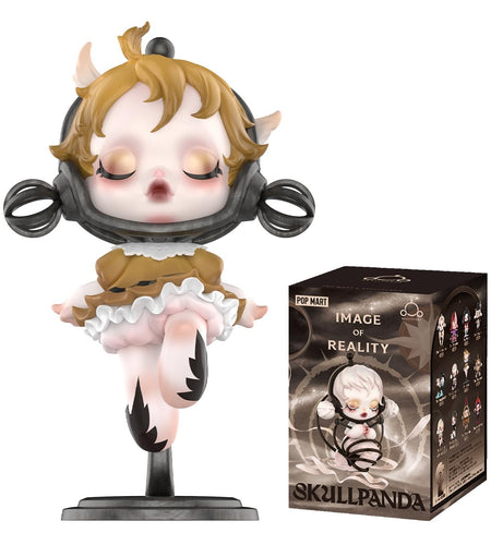 POP MART SKULLPANDA Image Of Reality Series Figures SKULLPANDA Blind Box Figures Random Design Action Figures Collectible Toys Home Decorations Holiday Birthday Gifts for Girls and Boys Single Box