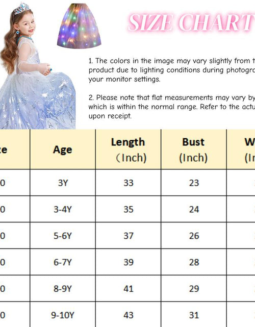 Load image into Gallery viewer, Kids&#39; Princess Dress Costume Set with Versatile Skirt for Toddler Girl Halloween Christmas Party Outfit
