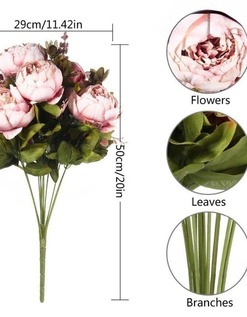 Load image into Gallery viewer, High-Quality Artificial Peony Hydrangea Bouquet Set - Ins Style Wedding, Party &amp; Home Decor, Table Centerpiece for Living/Dining Room, Christmas/Halloween Decor, Mother&#39;S Day Gift - Premium Fake Flowers, Artificial Flower Plant
