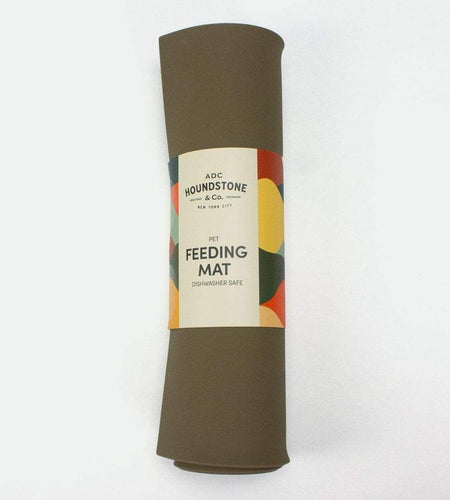 Houndstone Silicone Pet Food Mat, Dishwasher Safe, Olive