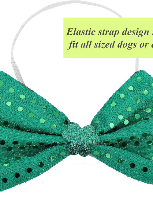 Load image into Gallery viewer, St Patricks Day Dog Costume - St. Patty&#39;S Day Doggie Headband and Green Bow Tie Kit
