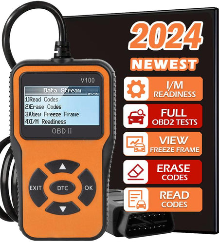 Advanced V100 OBD2 Scanner - Automotive Engine Diagnostic Tool, EOBD Car Check Engine Code Reader, OBD2 Auto Diagnostic Scan Instrument