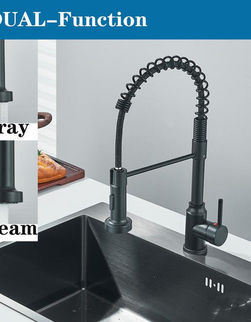 Load image into Gallery viewer, Senlesen Kitchen Faucets, Brushed Nickel Commercial Kitchen Faucet with Pull down Sprayer, Stainless Steel Kitchen Sink Faucets for 1 Hole, Single Handle Faucet for Sink Farmhouse Rv
