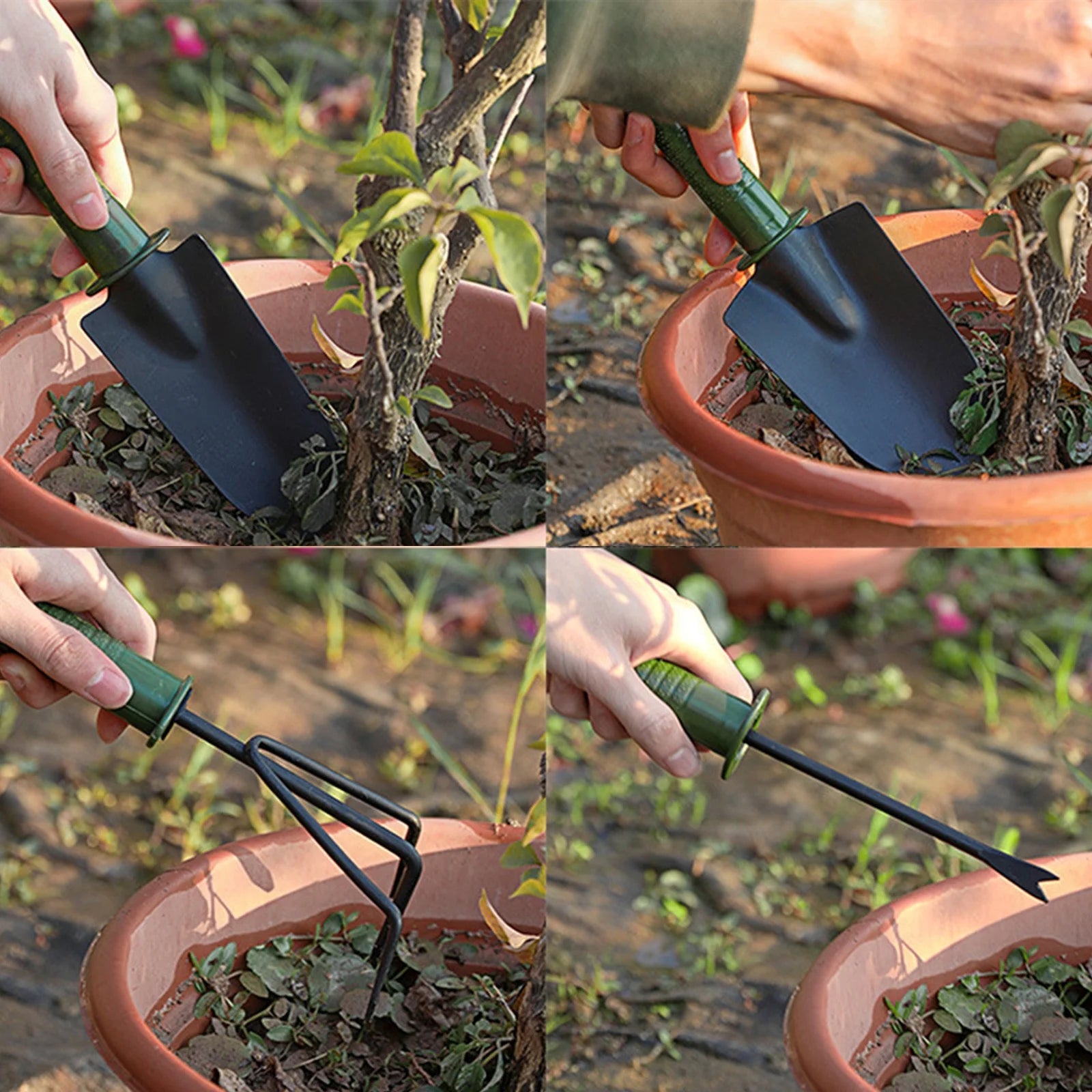 Summer Savings Clearance Garden Tools Set Duty Gardening Tools Steel with Soft Rubberized Non-Slip Handle Durable Garden Hand Tools Garden Gifts for Men Women