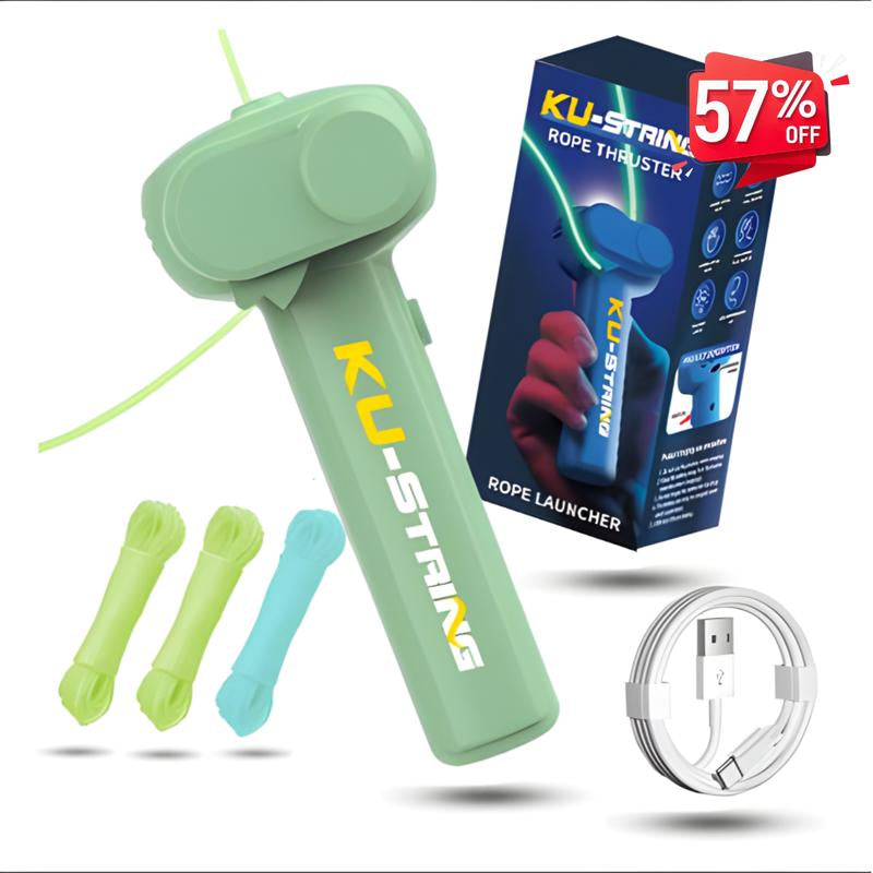 Children'S Guitar - Best Summer Gift for Kids, Perfect for Birthday, Music Parties & Outdoor Games - Motorized Rope Launcher with 3 Light-Up Ropes, USB Rechargeable, Portable & Durable for Kids' Fun!