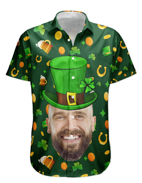 Load image into Gallery viewer, Custom Face Funny Happy St Patrick&#39;S Day - Custom Photo Hawaiian Shirts
