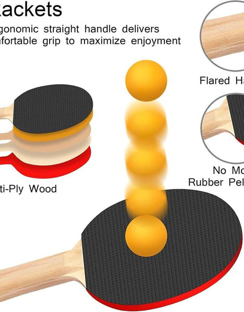 Load image into Gallery viewer, FBSPORT Ping Pong Paddle Set, Portable Table Tennis Set with Retractable Net,Rackets,Balls and Carry Bag for Indoor/Outdoor Games
