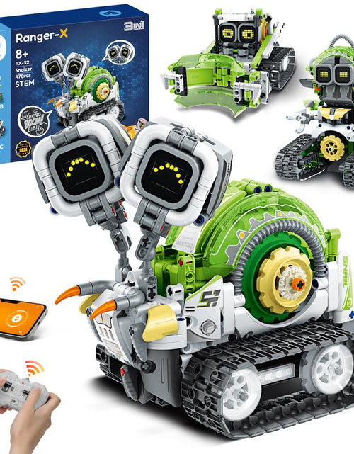 Load image into Gallery viewer, Sillbird STEM Robot Building Sets, 3 in 1 Remote &amp; App-Controlled Robotic Toys for Kids 8-12 Educational Programmable Coding Kit, Creative Halloween for Boys Girls Aged 8+ (478 Pieces)
