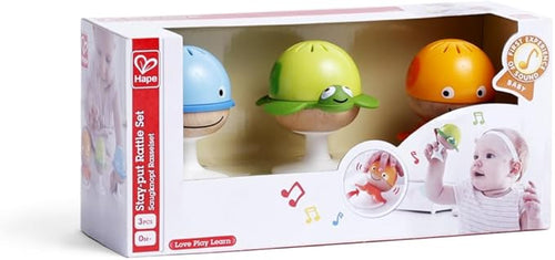 Load image into Gallery viewer, Hape Put-Stay Rattle Set | Three Sea Animal Suction Rattle Toys Baby Educational Toy Set
