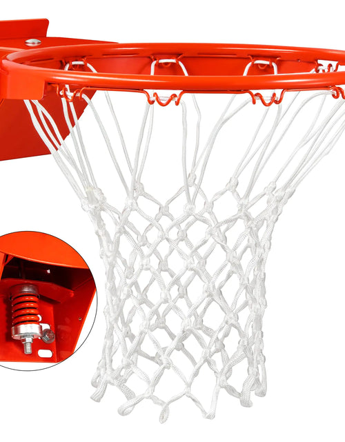 Load image into Gallery viewer, Basketball Rim Replacement Single-Spring Breakaway Basketball Rim Outdoor Indoor Universal 18 Inch Heavy Duty Basketball Hoop Rim and Net
