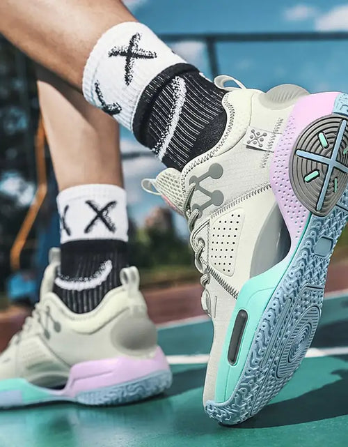 Load image into Gallery viewer, Men's Cotton Candy Basketball Sneakers
