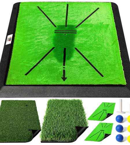 TOY Life 4 Pack Golf Mat Golf Hitting Mat Golf Mats Practice Indoor Golf Practice Mat Golf Turf Mat Golf Chipping Mat Golf Mats Practice Outdoor Golf Training Golf Practice Golf Hitting Pad