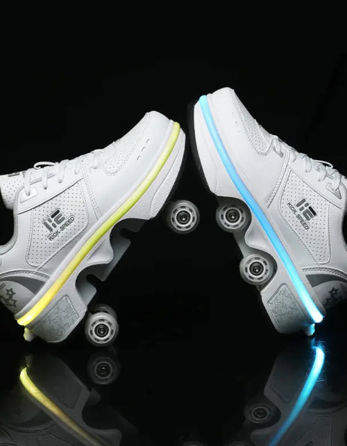 Load image into Gallery viewer, LED Atmosphere Four-Wheel Skating Shoes
