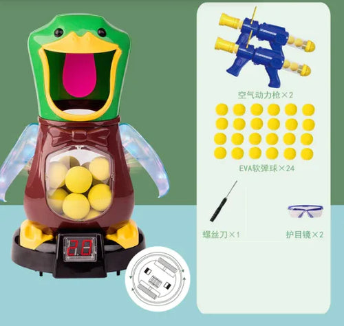 Load image into Gallery viewer, Air Pump Shooting Target Game with Soft Bullet Gun
