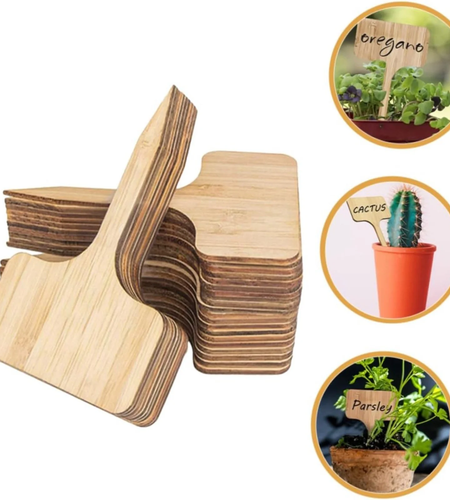 Clearance!Plant Label Garden Wood Plant Tag Garden Supplies Garden Labels Wood Labels Garden Tags for Plants Nursery Garden Markers Wood Plant Tags Succulent Labels Plant Accessory Khaki