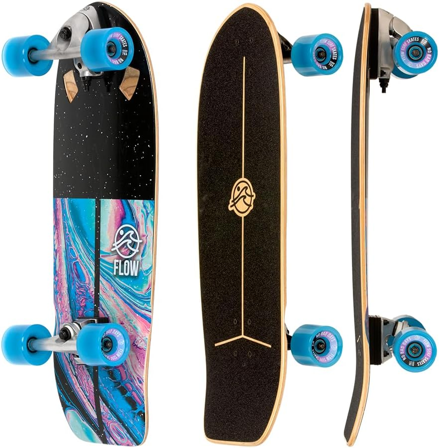 Cruiser - 29"X10" 7-Ply North American Maple Deck, Carving Truck, Fully Assembled, Supports up to 275 Lbs for Surf-Like Carving