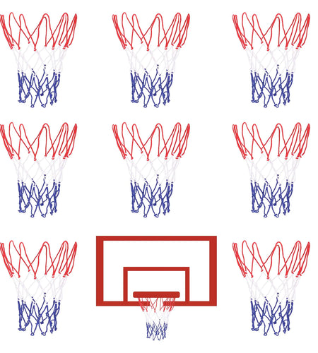 8 Pcs Mini Basketball Nets Replacement for 8"-10.25" Basketball Rims with 10 Loops Nylon Small Basketball Hoop Net Outdoor Indoor Basketball Net for Kids