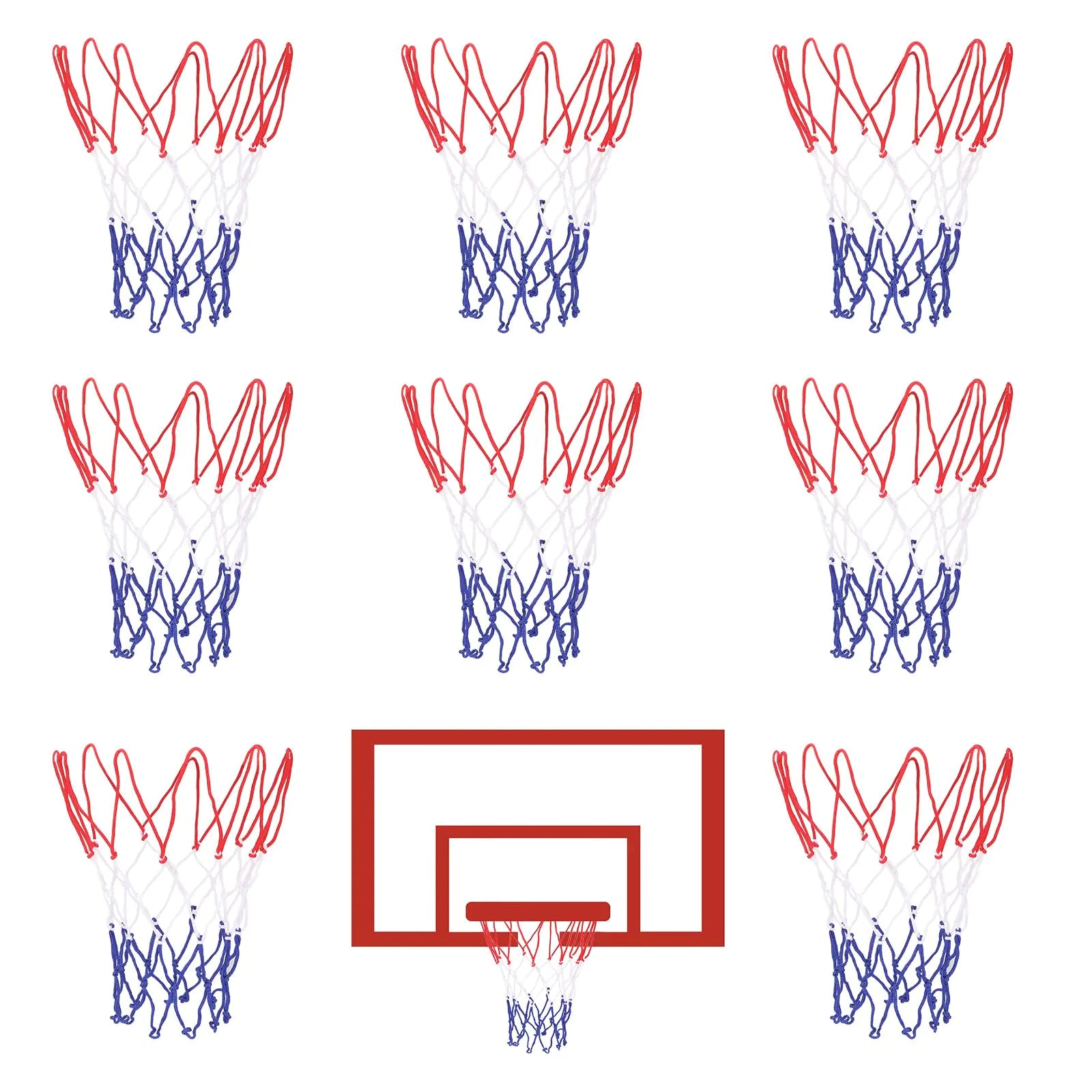 8 Pcs Mini Basketball Nets Replacement for 8"-10.25" Basketball Rims with 10 Loops Nylon Small Basketball Hoop Net Outdoor Indoor Basketball Net for Kids