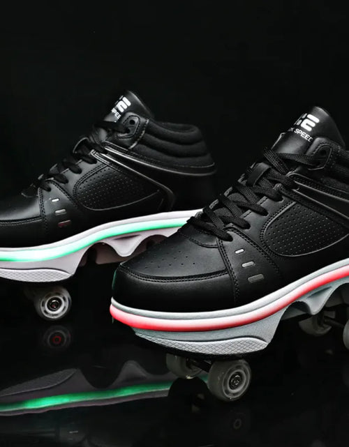 Load image into Gallery viewer, LED Atmosphere Four-Wheel Skating Shoes
