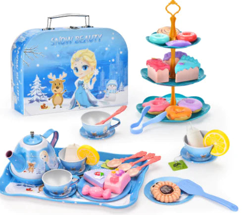 Load image into Gallery viewer, Girls Play House Simulation Dessert &amp; Tea Toy Set
