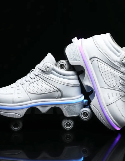 Load image into Gallery viewer, LED Atmosphere Four-Wheel Skating Shoes
