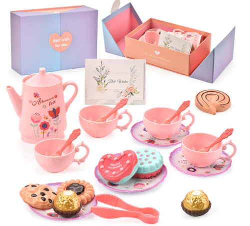 Load image into Gallery viewer, Girls Play House Simulation Dessert &amp; Tea Toy Set

