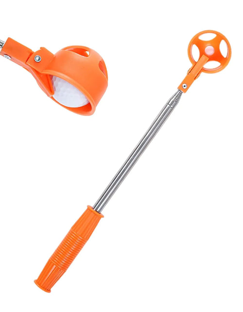 Load image into Gallery viewer, LVOERTUIG Golf Ball Retriever for Water Telescopic Extendable Ball Retriever Tool Stainless Steel Golf Telescopic Golf Ball Picker Grabber Golf Accessories Golf Gift for Golf Lovers(Orange)
