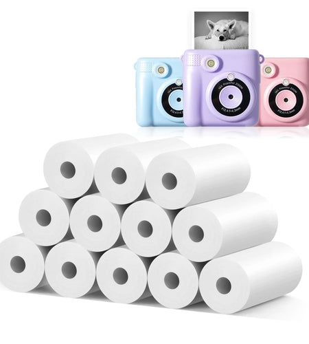12-Pack MIARALA Instant Print Camera for Kids Refill Print Paper HD Paper Camera Kidizoom Print Camera Paper Refill for Most Kids Instant Camera