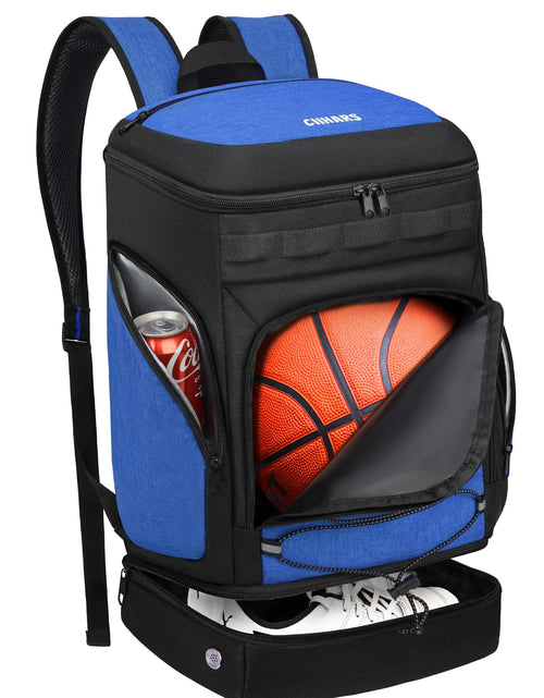 Load image into Gallery viewer, Ciihars Basketball Backpack Basketball Bag Large Sports Bag with Separate Ball holder &amp; Shoes compartment Best for Basketball SoccerVolleyballGym（Blue）
