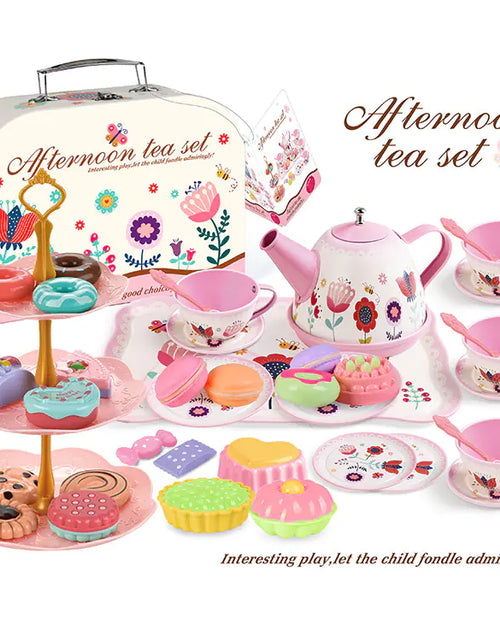 Load image into Gallery viewer, Girls Play House Simulation Dessert &amp; Tea Toy Set
