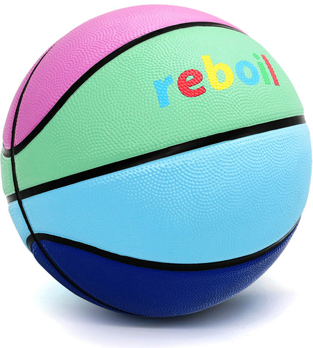 REBOILPHASE Kids Basketball Size 4 (25.5")–for Kids Basketball Gift- Colorful Rubber Basketball Series
