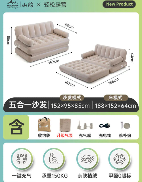 Load image into Gallery viewer, Inflatable Sofa Bed for Camping and Home Use
