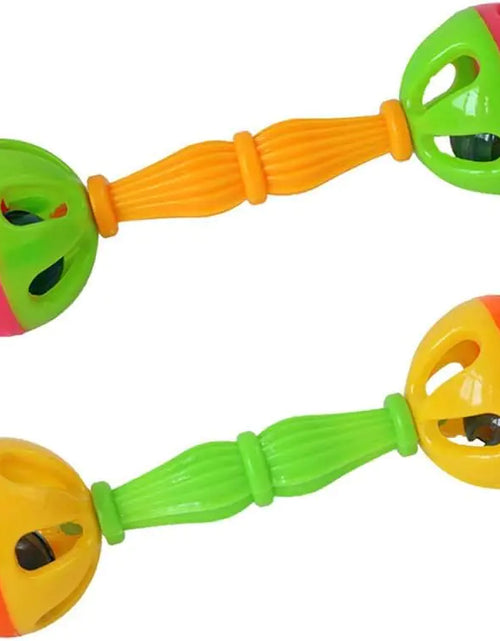 Load image into Gallery viewer, 2 Pcs Bird Parrot Toy Rattle Birds Fun Exercise Plastic Double-Headed Bell Pet Toys Small and Medium Birds Foraging Foot Toy
